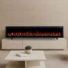 Lucerne 72 Inch 1800W Electric Fireplace – Recessed, Wall Mounted or Freestanding with Stand