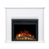 Lumière White Electric Fireplace Suite with 30" Mirage Electric Fireplace Insert - Image 2