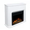 Lumière White Electric Fireplace Suite with 30" Mirage Electric Fireplace Insert - Image 3