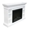 Grandview White Mantel Electric Fireplace Suite with 30" Mirage Electric Fireplace Insert - Image 3