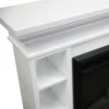 Grandview White Mantel Electric Fireplace Suite with 30" Mirage Electric Fireplace Insert - Image 2
