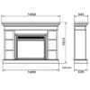 Grandview White Mantel Electric Fireplace Suite with 30" Mirage Electric Fireplace Insert - Image 7