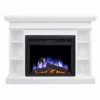 Grandview White Mantel Electric Fireplace Suite with 30" Mirage Electric Fireplace Insert - Image 5