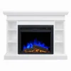 Grandview White Mantel Electric Fireplace Suite with 30" Mirage Electric Fireplace Insert - Image 4