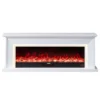 Ashbury White Mantel Electric Fireplace Suite – 60 Inch Orion Insert - Image 2