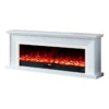 Ashbury White Mantel Electric Fireplace Suite – 60 Inch Orion Insert - Image 6