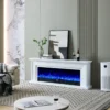 Ashbury White Mantel Electric Fireplace Suite – 60 Inch Orion Insert - Image 11