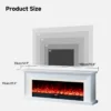 Ashbury White Mantel Electric Fireplace Suite – 60 Inch Orion Insert - Image 10