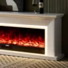 Ashbury White Mantel Electric Fireplace Suite – 60 Inch Orion Insert - Image 8