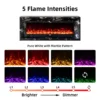 Valoria Black Marble Electric Fireplace with 60 Inch Lumera Insert - Image 8