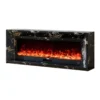 Valoria Black Marble Electric Fireplace with 60 Inch Lumera Insert - Image 6