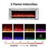 Valoria White Marble Mantel Electric Fireplace with 60 Inch Lumera Insert - Image 2