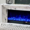 Valoria White Marble Mantel Electric Fireplace with 60 Inch Lumera Insert - Image 3