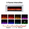 Aurevia White Mantel Electric Fireplace Suite with 60 Inch Lumera Insert - Image 7