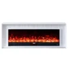 Aurevia White Mantel Electric Fireplace Suite with 60 Inch Lumera Insert - Image 5