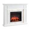 Spectrum 2000W Electric Fireplace Heater White Mantel Suite with 23" Solara Insert