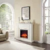 Spectrum 2000W Electric Fireplace Heater White Mantel Suite with 23" Solara Insert - Image 5