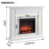 Spectrum 2000W Electric Fireplace Heater White Mantel Suite with 23" Solara Insert - Image 12