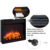 Spectrum 2000W Electric Fireplace Heater White Mantel Suite with 23" Solara Insert - Image 10